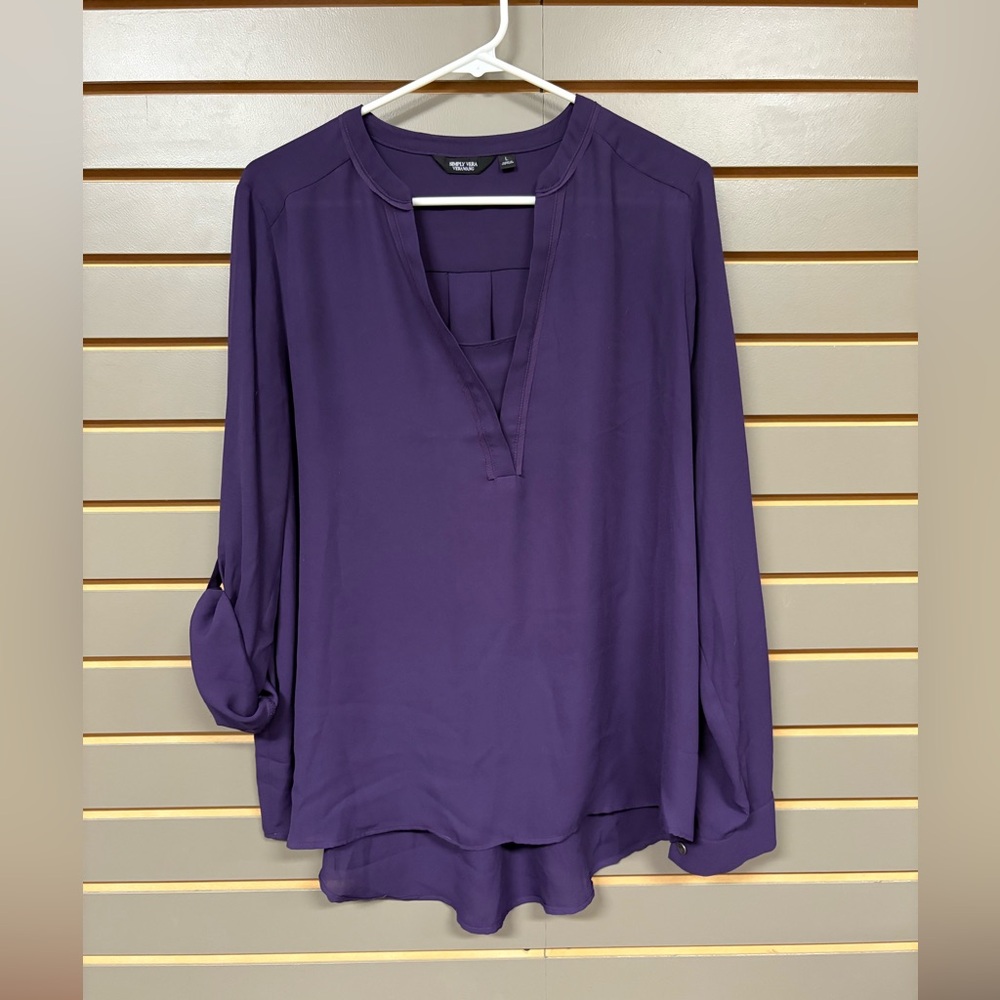 Simply Vera - Vera Wang Deep Purple Blouse, size L